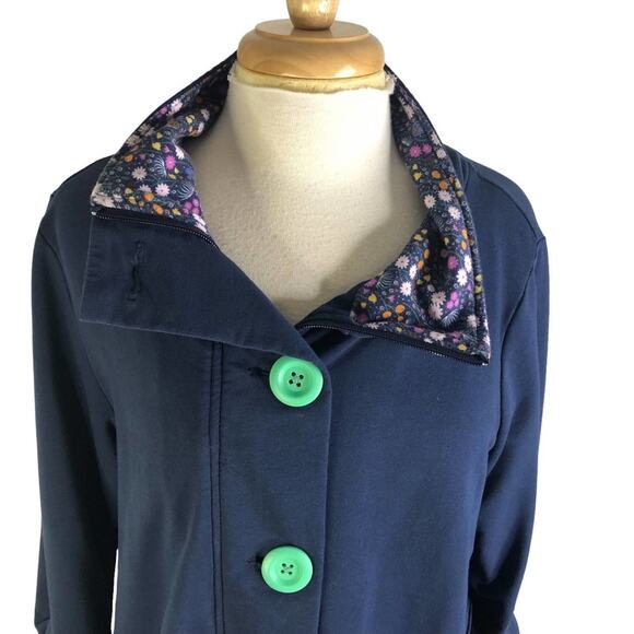 Matilda Jane A Million Little Things Navy Blue Jacket Womens Large Cottagecore - Picture 2 of 10